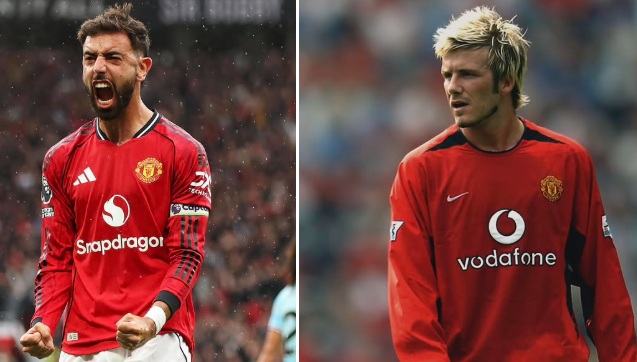 Fernandes đã vượt qua Beckham về số bàn thắng Ngoại hạng Anh.