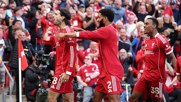 Liverpool toàn thắng 3 vòng đấu Ngoại hạng Anh mùa này.