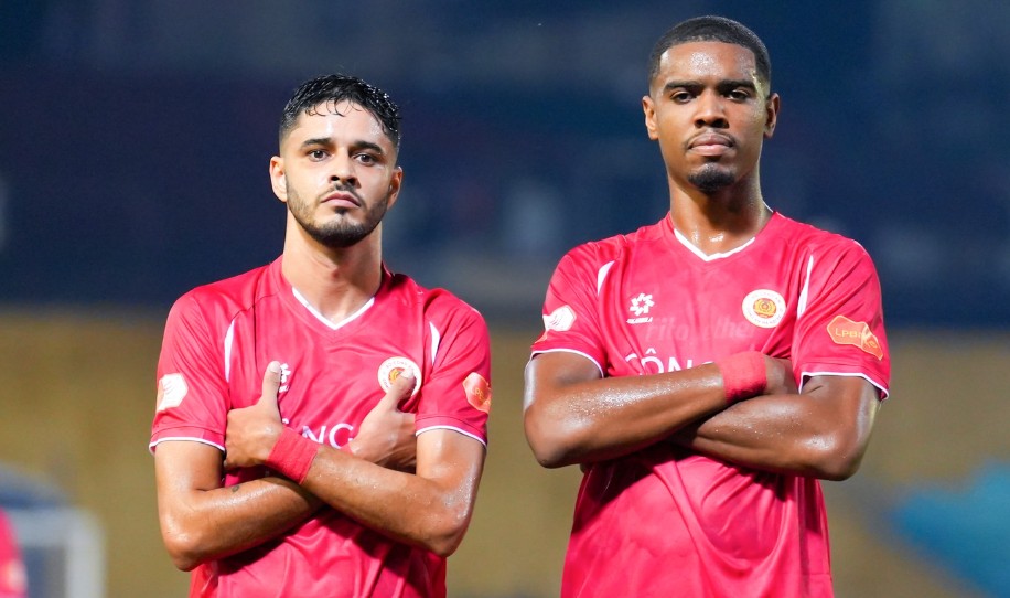 Hai ngôi sao của CAHN, Alan và Leo Artur góp mặt trong top 5 ngôi sao dẫn đầu danh sách Vua phá lưới V-League mùa này. Ảnh: CLB CAHN.
