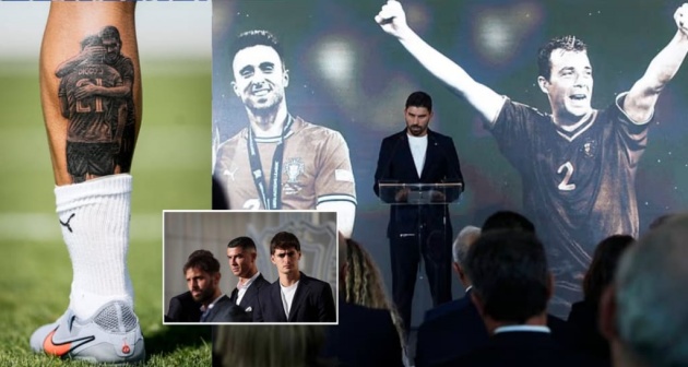 Hình xăm đặc biệt của Neves khi lên tuyển hội quân.