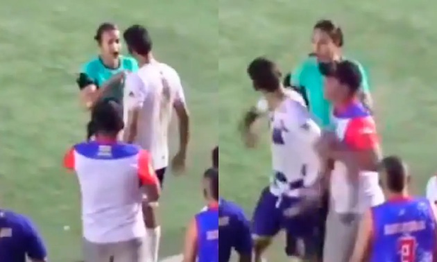Ảnh bài viết Cầu thủ tát nữ trọng tài sau khi bị rút thẻ đỏ