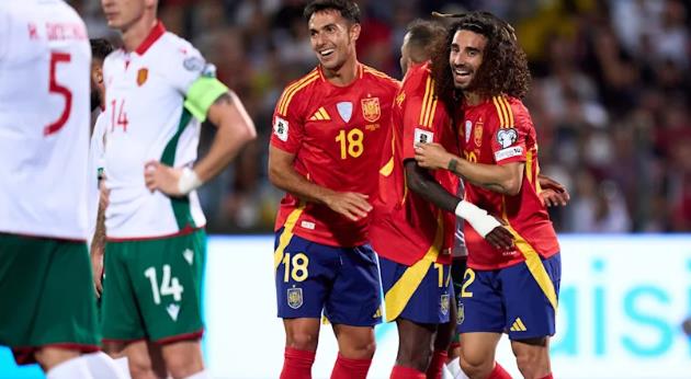 Ảnh bài viết Cucurella ghi bàn đầu tiên cho Tây Ban Nha, HLV La Fuente khen ngợi hết lời