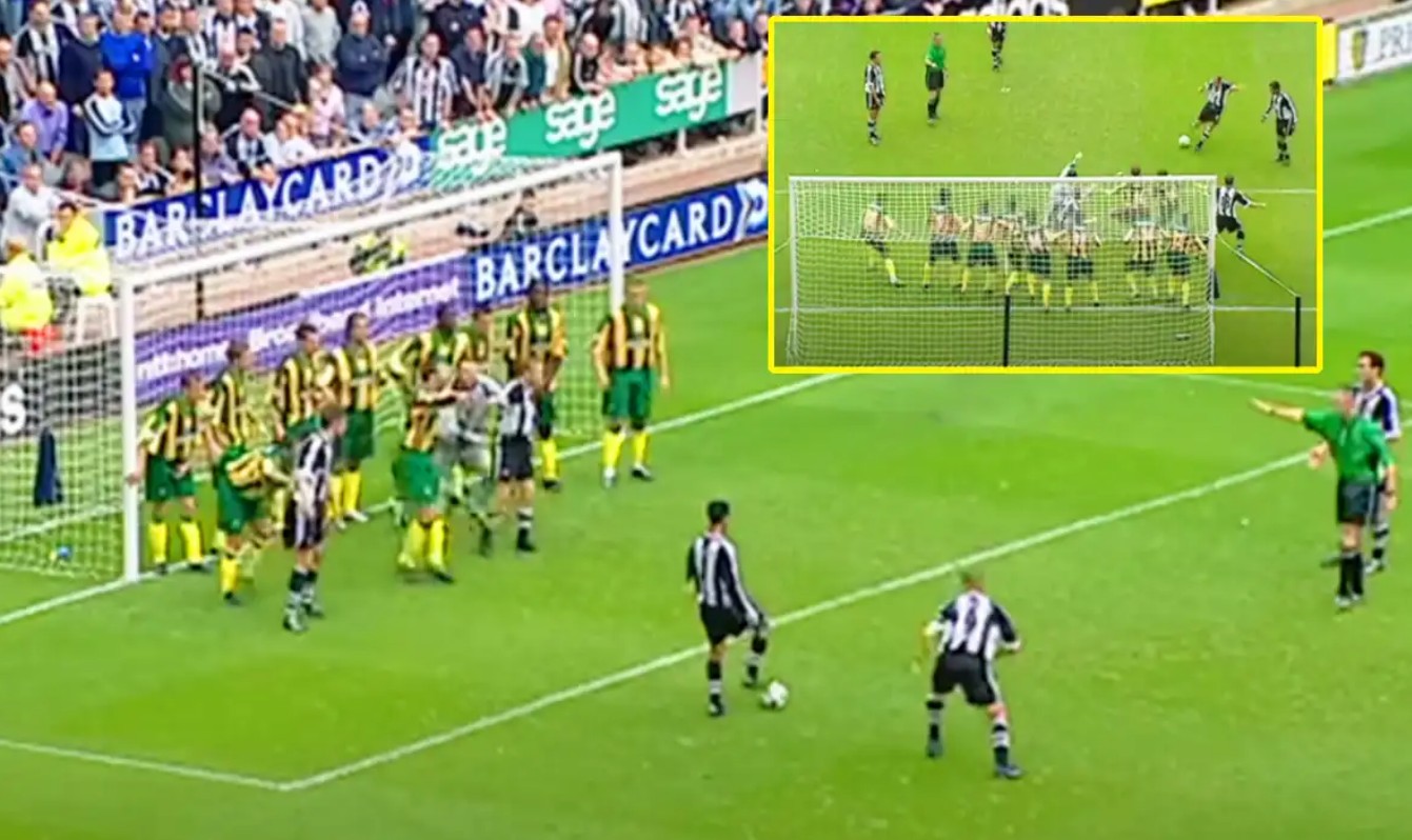 Pha làm bàn của Alan Shearer vào lưới West Brom là một trong những khoảnh khắc đáng nhớ của huyền thoại Newcastle United ở Ngoại hạng Anh.