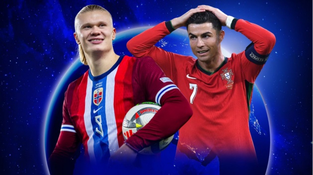 Ronaldo là ngọn núi dành cho Haaland ở cấp độ quốc tế.