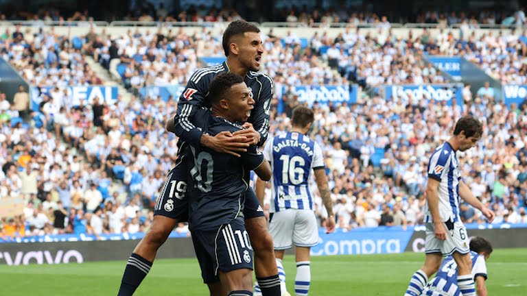 Mbappe vừa ghi bàn vừa kiến tạo giúp Real chiến thắng.