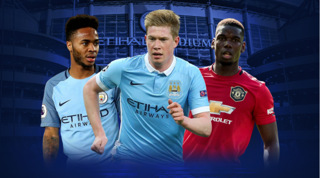 Ảnh bài viết Đội hình derby Manchester đắt đỏ nhất mọi thời đại: Man City áp đảo; Pogba - De Gea góp mặt