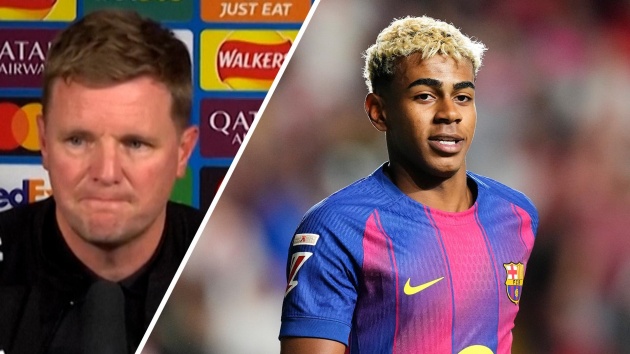 Ảnh bài viết Phản ứng của HLV Howe khi Lamine Yamal vắng mặt trận Newcastle - Barcelona