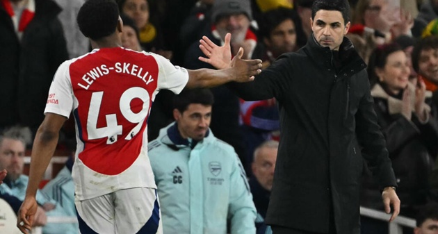 Arteta: Arsenal đã rút bài học từ màn ăn mừng của Lewis