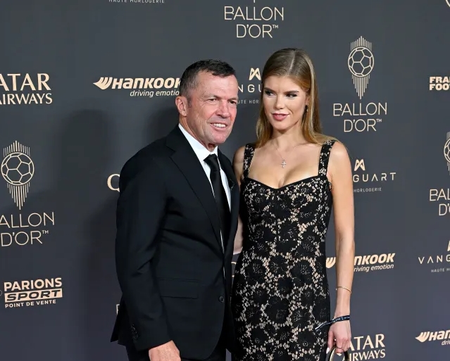 Huyền thoại Lothar Matthaus và bạn gái.