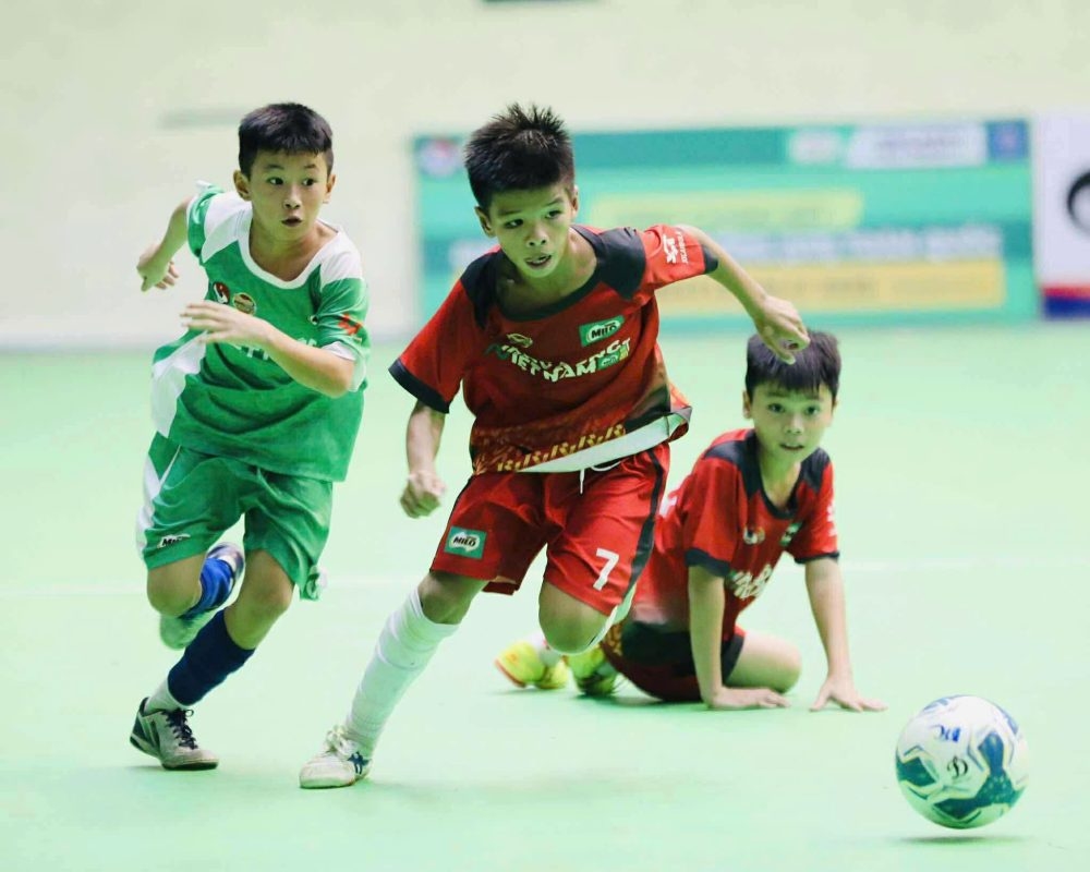 Trận chung kết U11 Quốc gia 2025 giữa Hưng Yên và Bắc Ninh. Ảnh: VFF.