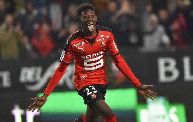 Dembele thời còn khoác áo Rennes.