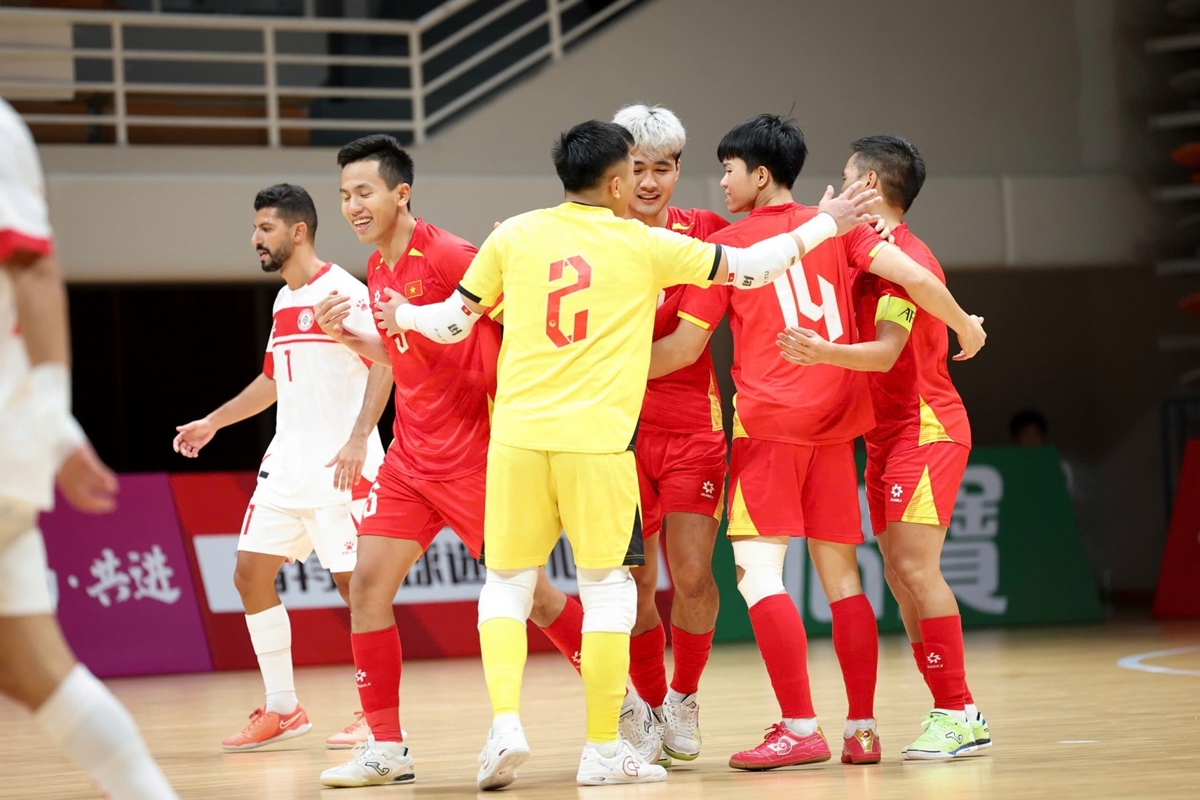 Đội tuyển futsal Việt Nam khép lại vòng loại châu Á với thành tích toàn thắng. Ảnh: VFF.