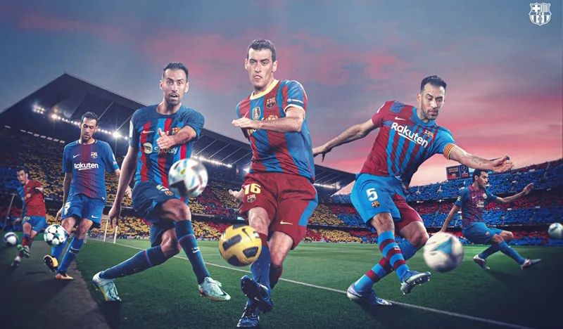 Busquets trong màu áo Barcelona, bậc thầy của việc điều tiết và kiểm soát trận đấu.