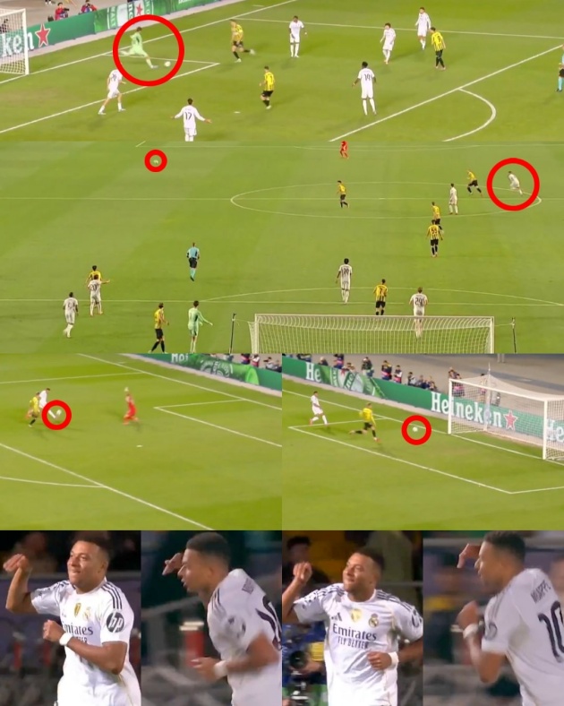 Pha bóng dẫn tới bàn thắng từ đường chuyền của Courtois.