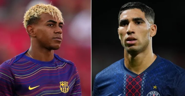 Ảnh bài viết Hakimi cảnh báo Yamal: "Cậu sẽ đối đầu hậu vệ trái xuất sắc nhất thế giới"