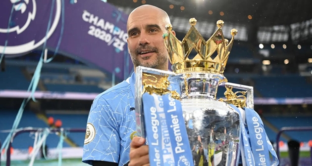 Pep Guardiola cùng Manchester City vô địch Ngoại hạng Anh 4 lần liên tiếp.
