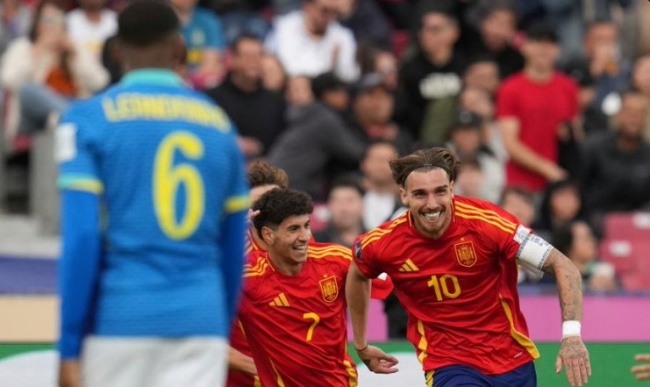 U20 Tây Ban Nha đánh bại U20 Brazil 1-0.