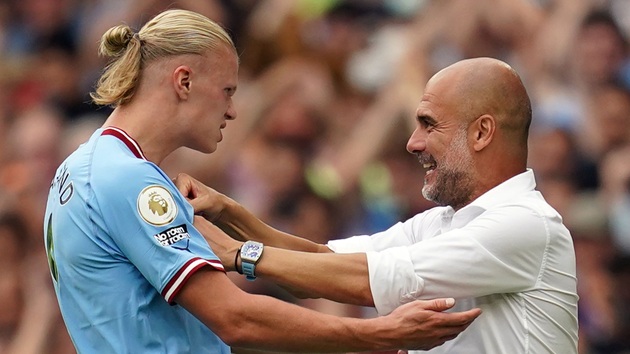 Haaland và Pep làm việc ăn ý ở Man City.