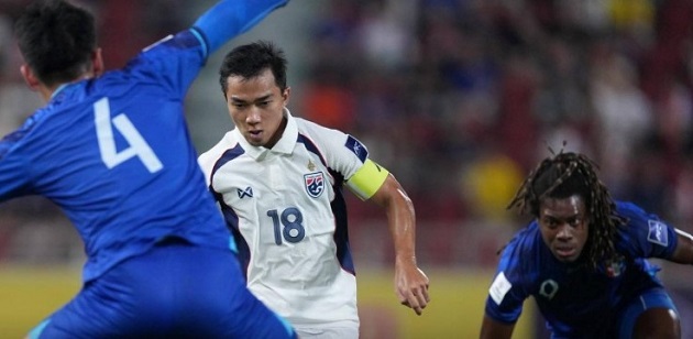 Ảnh bài viết Chanathip lập siêu phẩm, Thái Lan thắng nhàn Đài Bắc Trung Hoa