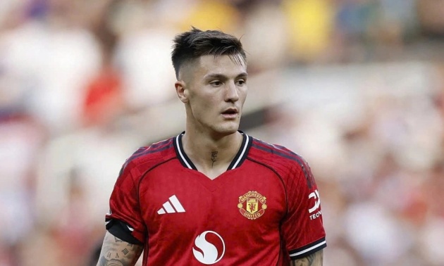 Sesko trong màu áo Man United.