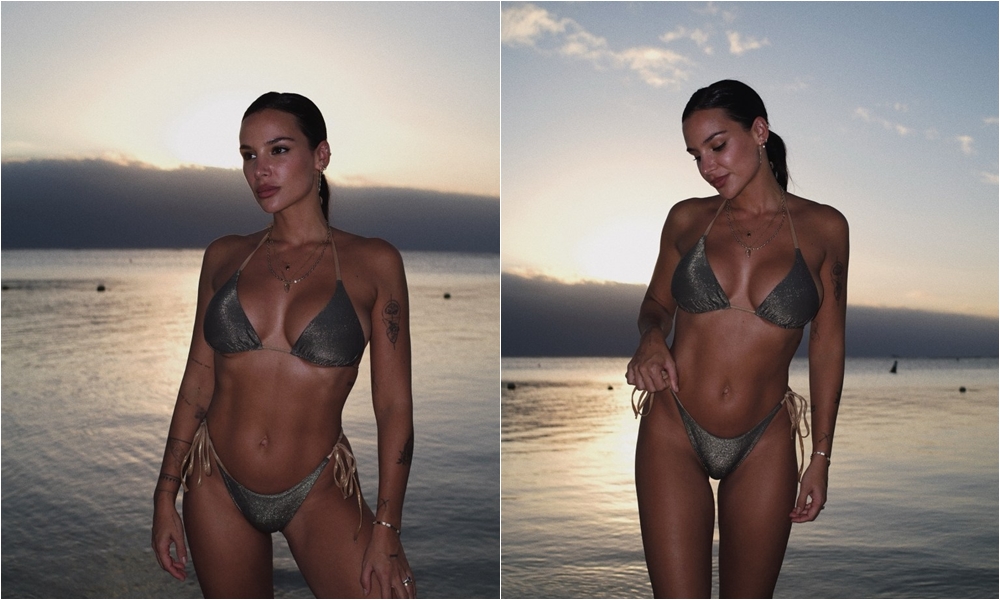 Ảnh bài viết Con gái cựu sao Ngoại hạng Anh khoe bikini, chồng tếu táo: "Chết ngay tại chỗ vì tan chảy"