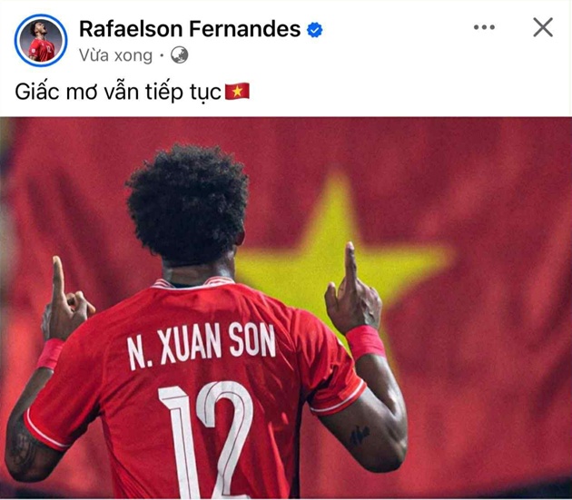 Xuân Son đăng tải dòng trạng thái về ĐT Việt Nam sau trận đấu với Nepal.