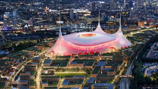 Thiết kế ban đầu của sân Old Trafford mới.