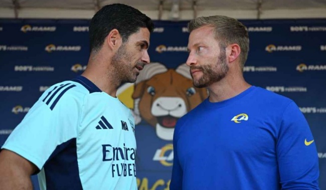 Arteta đánh giá cao HLV Sean McVay.