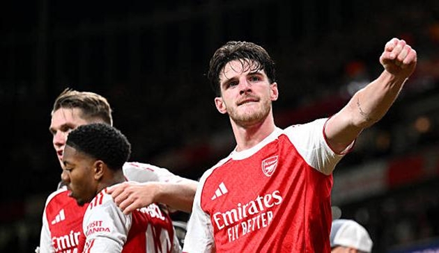 Declan Rice gây ấn tượng trong trận đấu với Atletico Madrid.