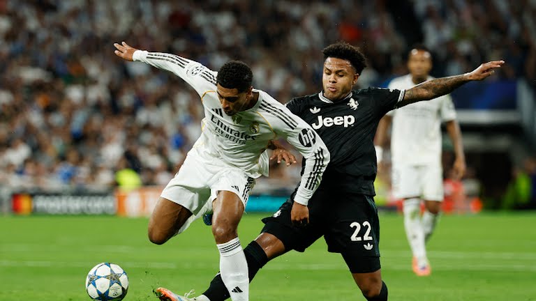 Real khiến Juve gặp nhiều khó khăn ở hiệp 1.