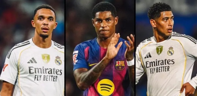 Ảnh bài viết 3 ngôi sao người Anh ở El Clasico: Rashford thăng hoa, Bellingham và Alexander-Arnold  gặp khó