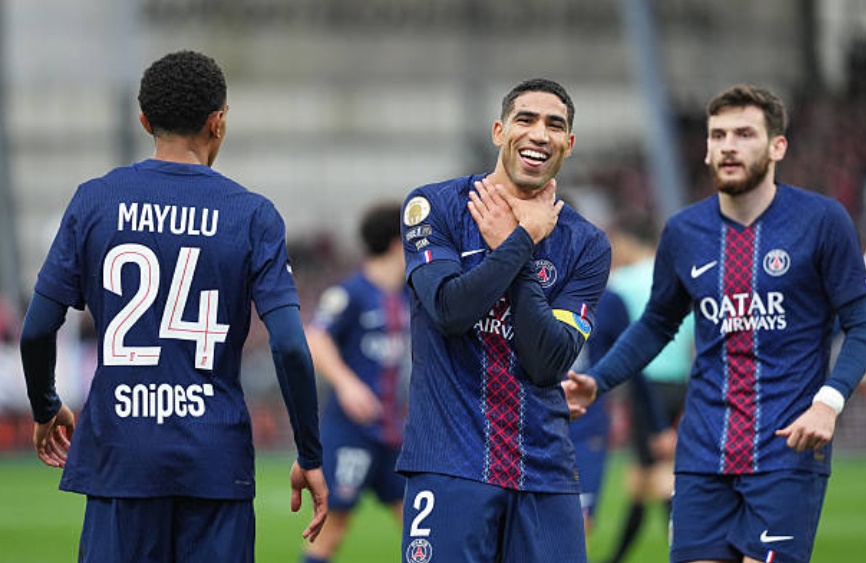 Ảnh bài viết Hakimi lập cú đúp, PSG thẳng tiến chiếm ngôi đầu Ligue 1
