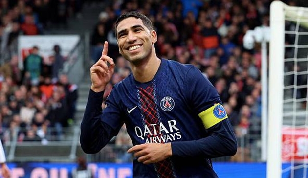 Achraf Hakimi chưa hài lòng với PSG.