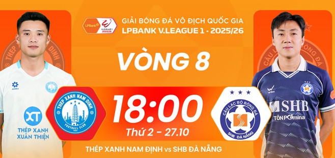Nam Định chạm trán Đà Nẵng.