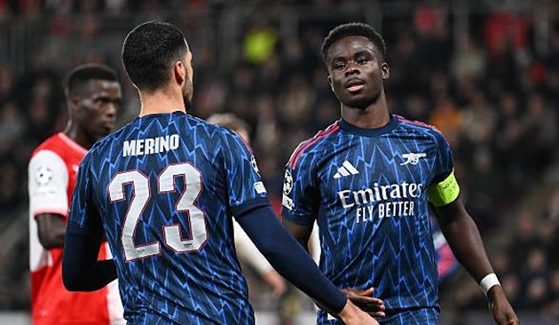 Ảnh bài viết Thắng dễ Slavia Prague, Arsenal tạm chiếm đỉnh bảng Champions League