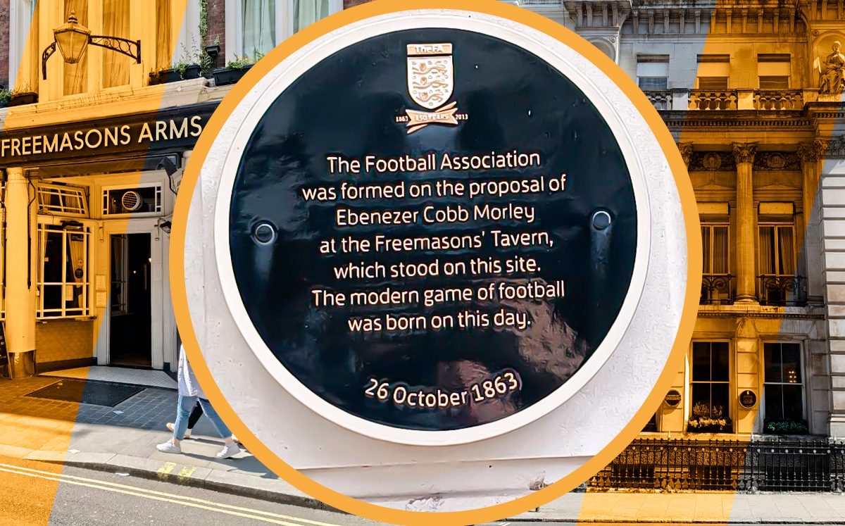 Quán rượu Freemasons' Tavern, nơi ra đời Hiệp hội Bóng đá Anh (FA) và bộ luật bóng đá chính thức đầu tiên.