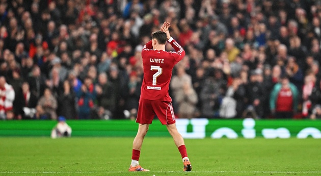 Wirtz tiếp tục đá cánh trái trên hàng công Liverpool