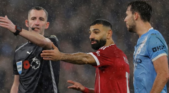 Salah chơi dưới sức ở trận đấu với Man City.