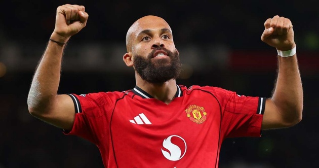 Mbeumo trong màu áo Man United.