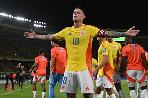 Lão tướng James Rodriguez dẫn dắt các đồng đội đến World Cup 2026.