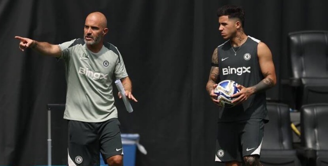 Fernandez và HLV Maresca.