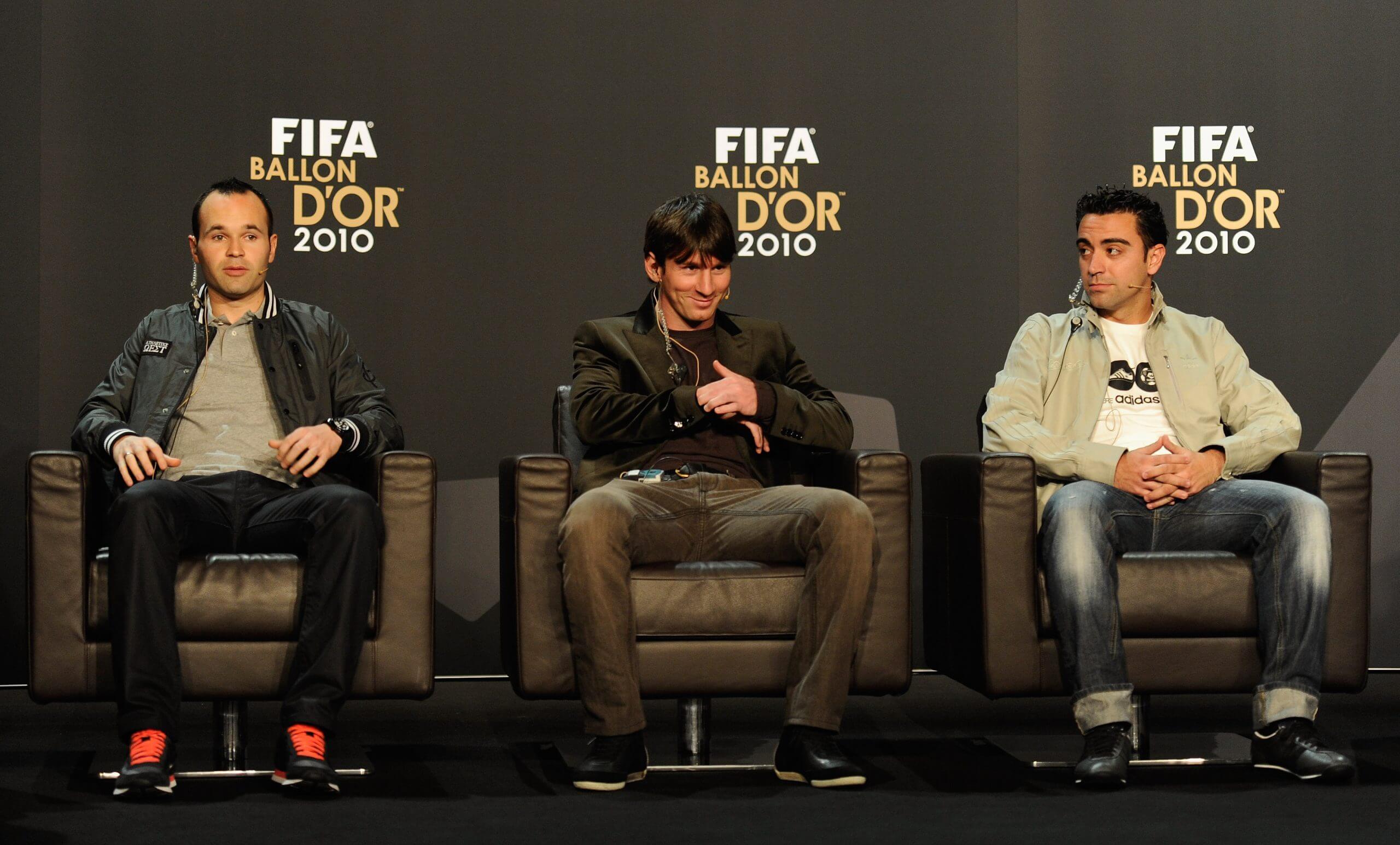 Xavi, Iniesta và Messi 