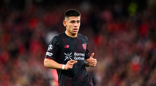 Claudio Echeverri ít ra sân khi được Man City cho Leverkusen mượn.