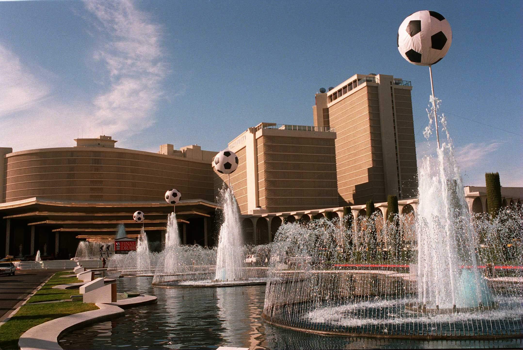 Caesars Palace in Las Vegas gets festive for the 1994 World Cup draw