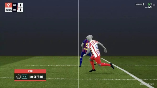 Ảnh bài viết Barca vs Atletico: VAR xác nhận bàn thắng hợp lệ, chỉ lệch vài milimét