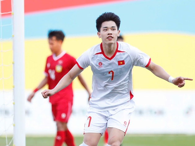 U22 Việt Nam có chiến thắng không dễ dàng trước U22 Lào trong ngày ra quân SEA Games 33. Ảnh: VFF