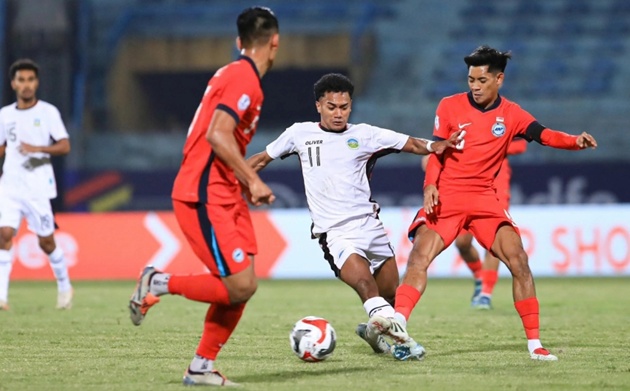 U22 Singapore thua thất vọng trước U22 Đông Timor