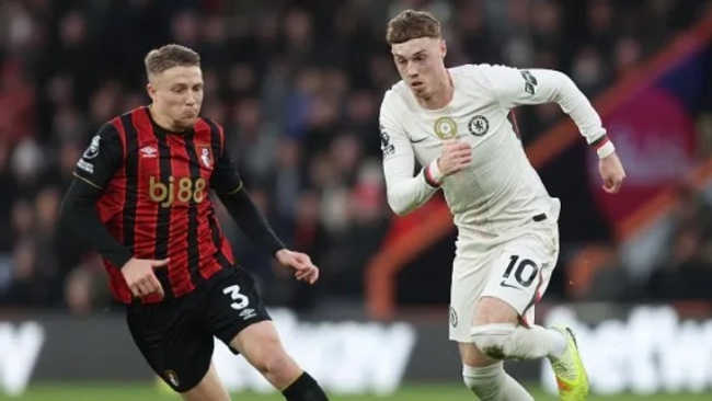 Palmer ở trận đấu với Bournemouth.