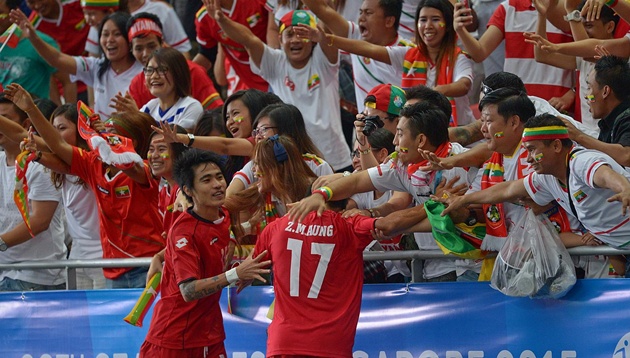 Myanmar để thua Thái Lan trong trận chung kết năm 1993.