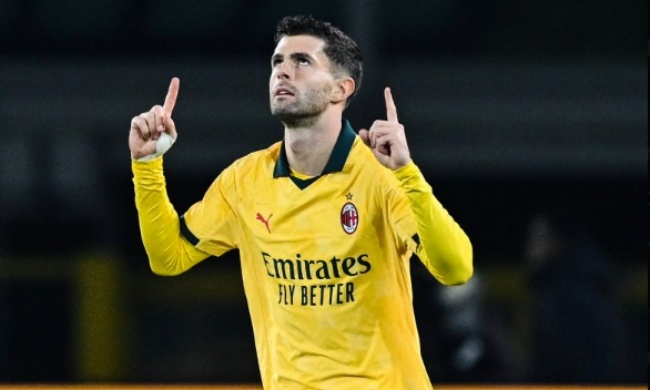 Pulisic ghi 2 bàn cho Milan.